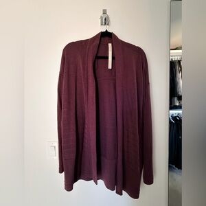 Lululemon Athletica Purple Open Front Cardigan